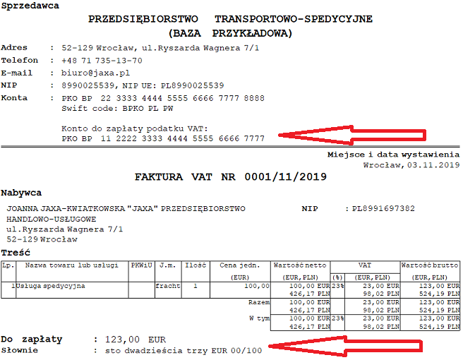 TSWIN funkcje "Split Payment" Programy TS JaxaRutkowski